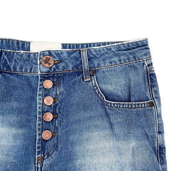 One Teaspoon Outlaws Shorts Size 26‎ Cutoff 100% Cotton Denim Light Blue Wash - Picture 6 of 15